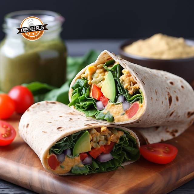 photo de Wrap au poulet grillé sauce au yaourt