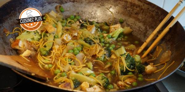 vignette de wok de boeuf