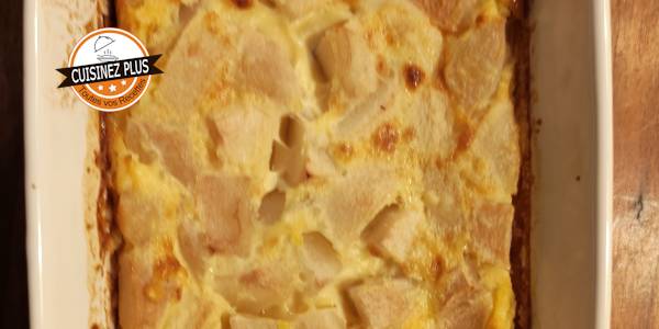 vignette de clafoutis aux poires
