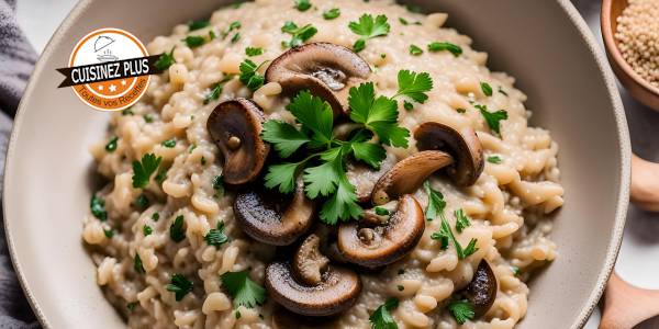 vignette de risotto poulet champignons