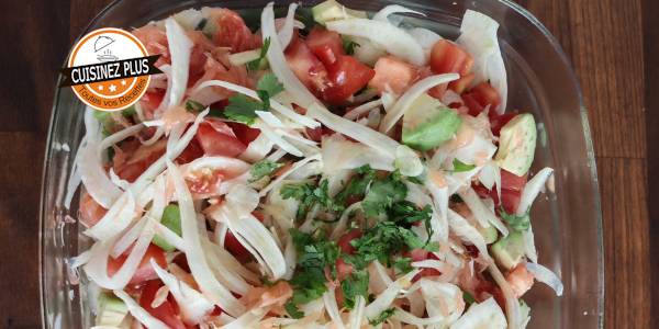 vignette de Salade fenouil, avocat et pamplemousse rose