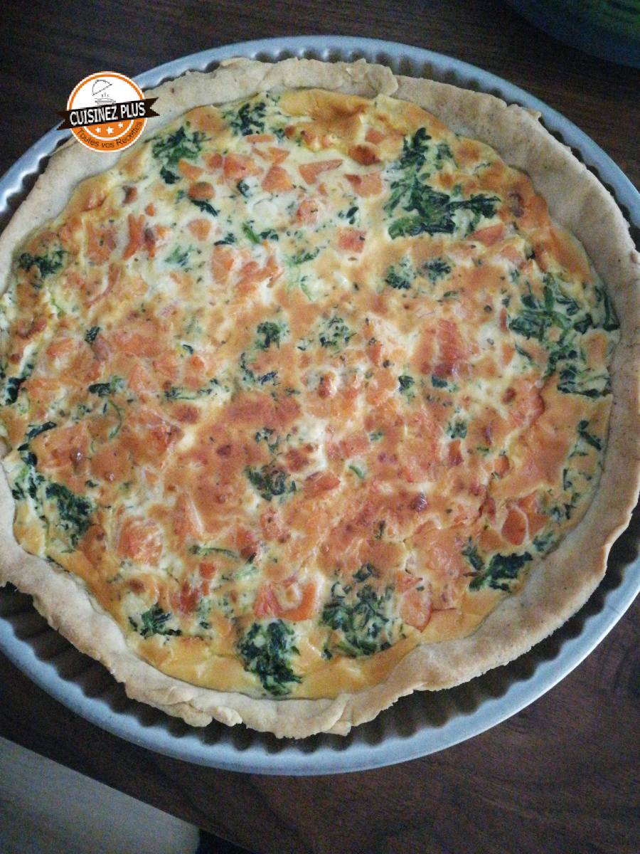 photo de Quiche saumon, épinards et boursin