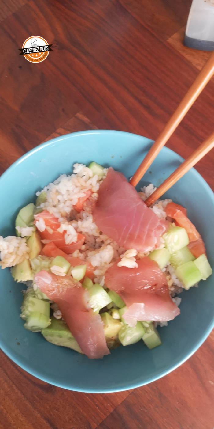 photo de Salade riz façon sushi