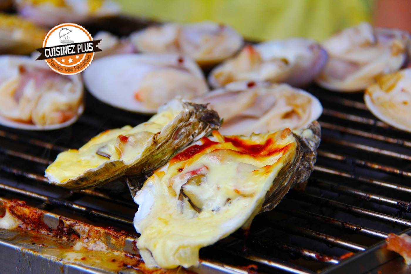 photo de huitres cuites au vin blanc