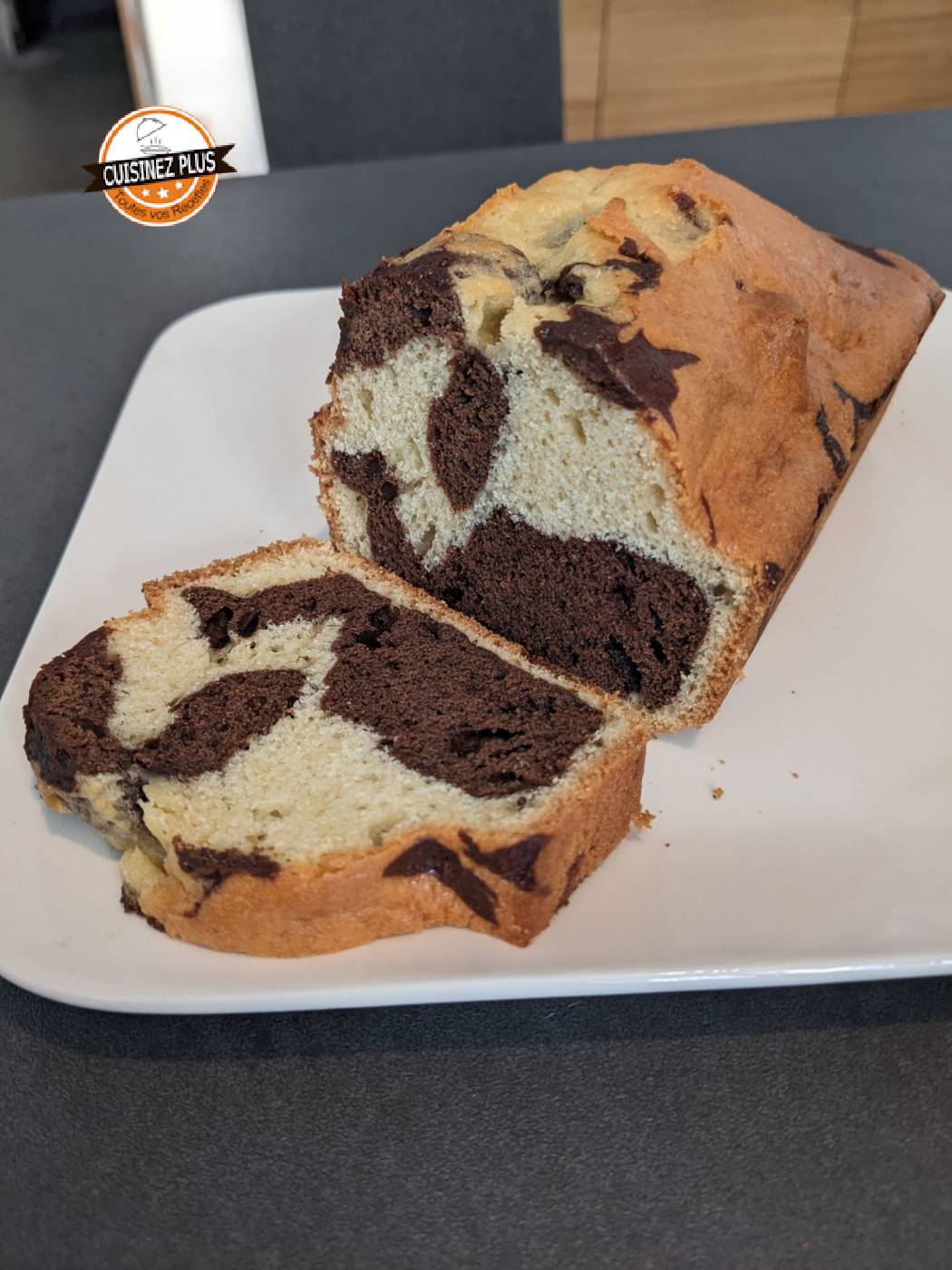 photo de Gâteau marbré au vrai chocolat (pas au cacao)