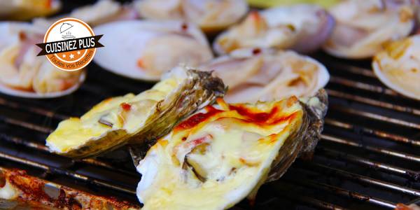 vignette de huitres cuites au vin blanc