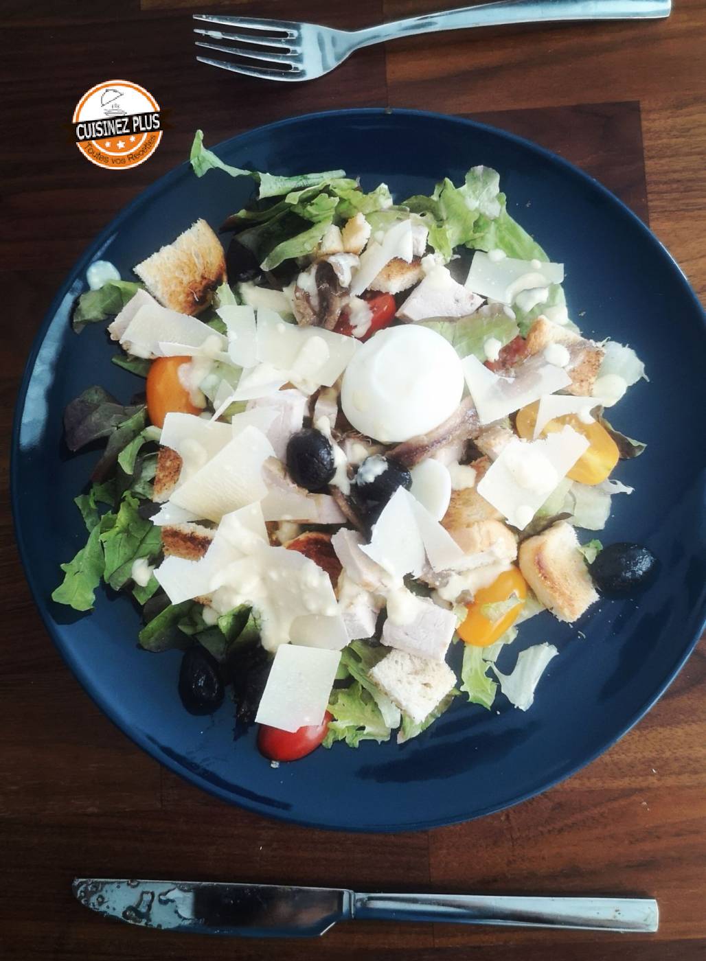 photo de salade de roti façon césar