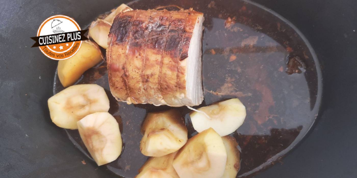 photo de roti de porc aux pommes