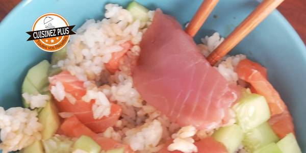 vignette de Salade riz façon sushi