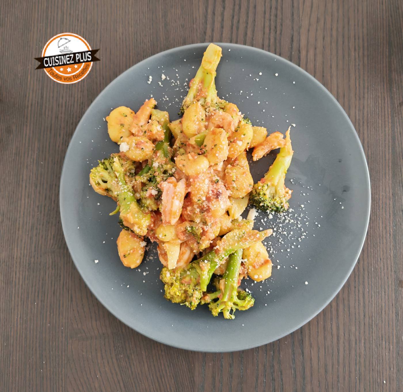 photo de Gnocchis crevettes broccoli